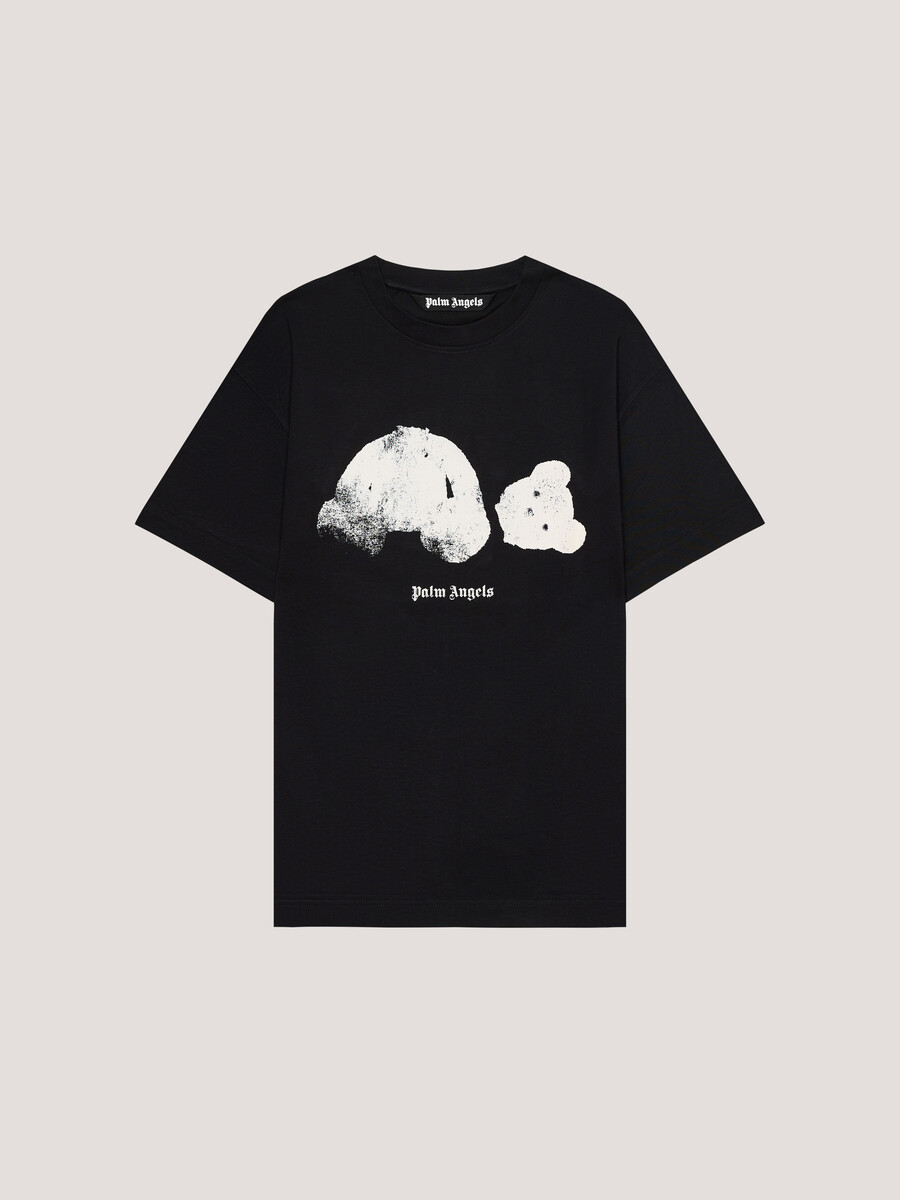 camiseta con oso roto en aerosol