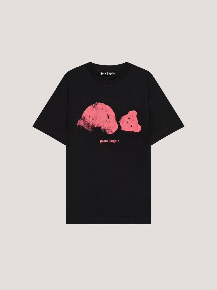 camiseta con oso roto en aerosol