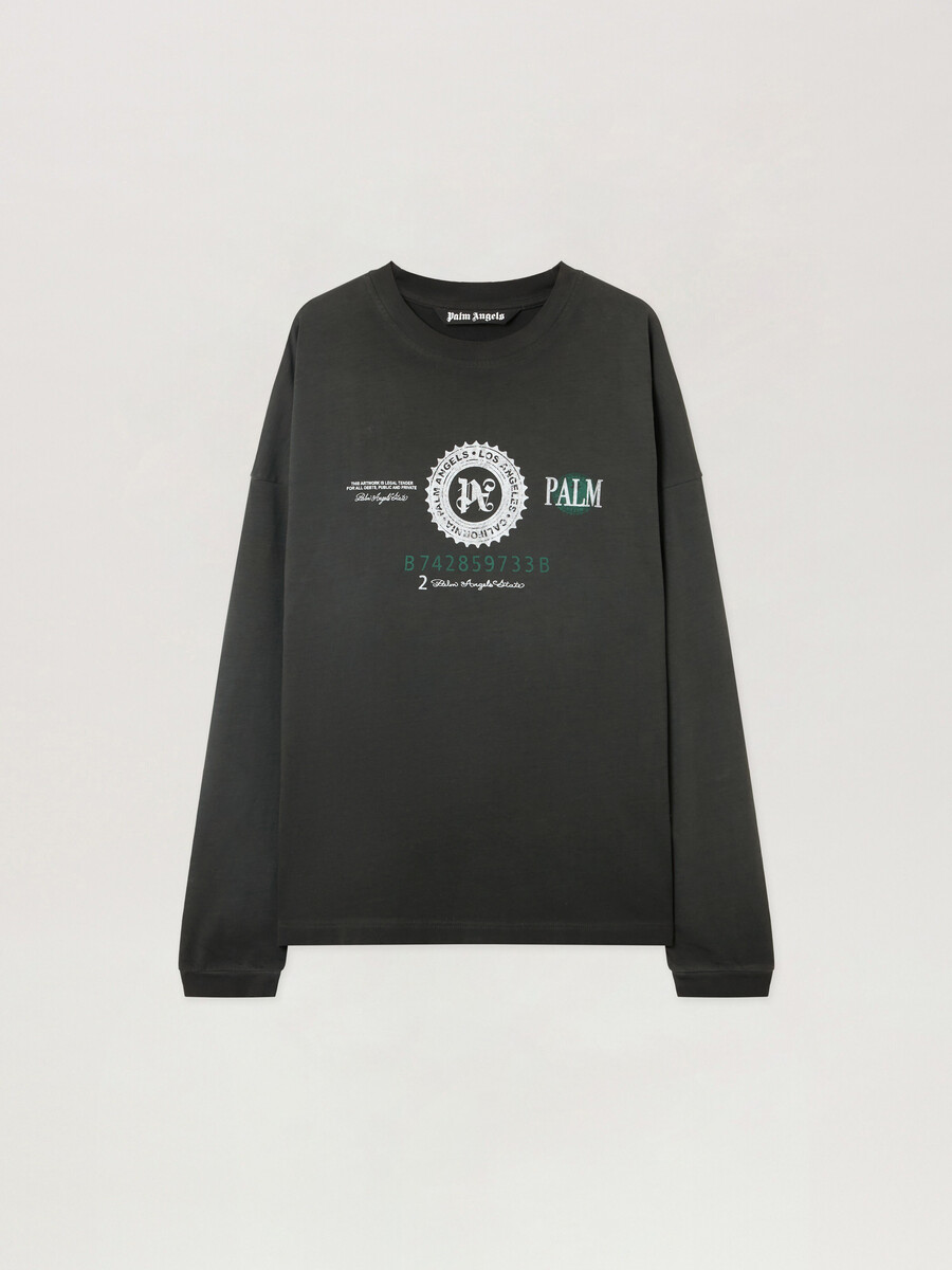 camiseta de manga larga con gráfico de dólar