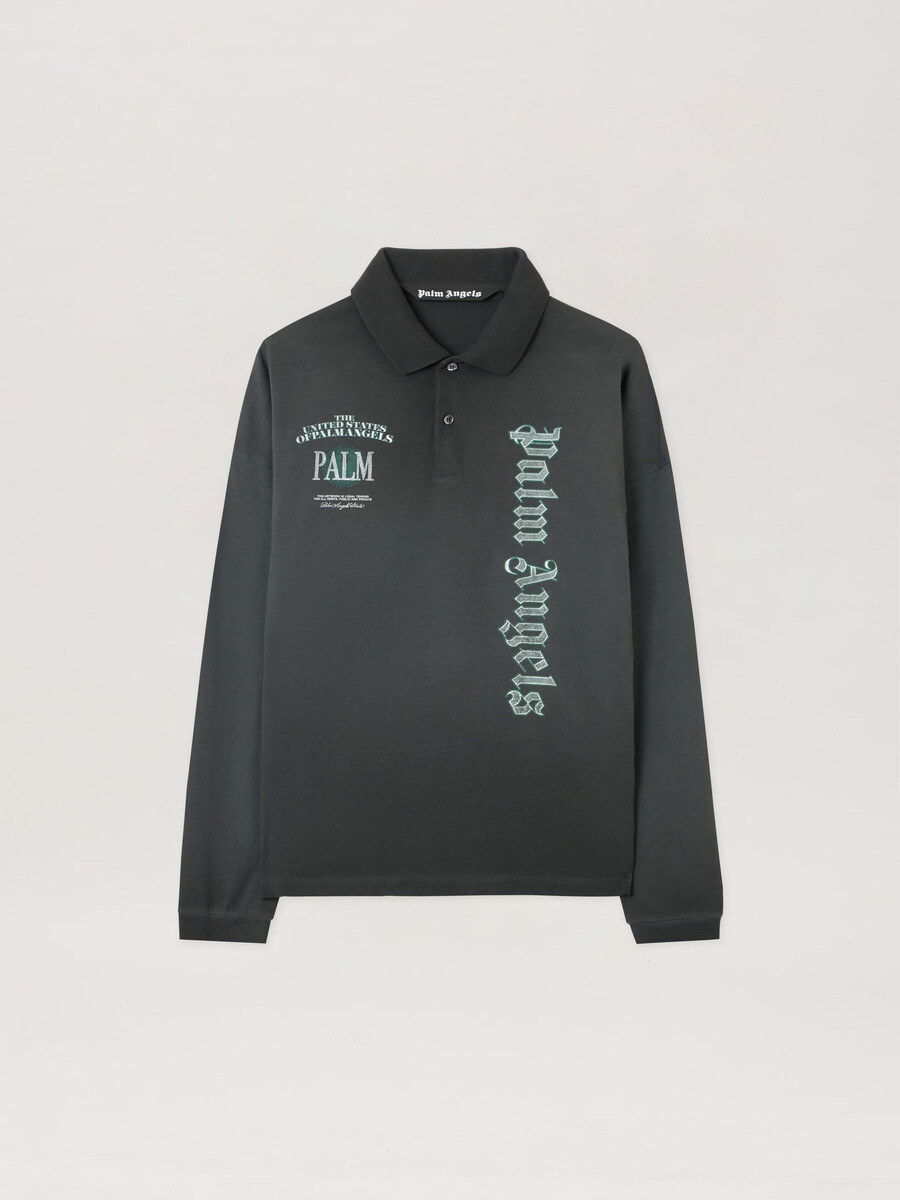 polo de manga larga con logotipo de dólar