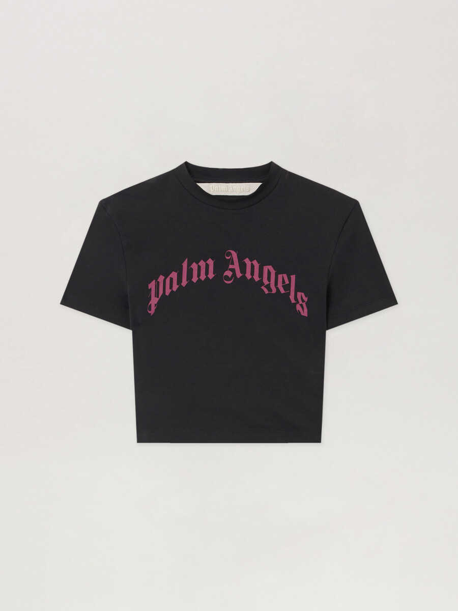 camiseta de bebé con logotipo curvo