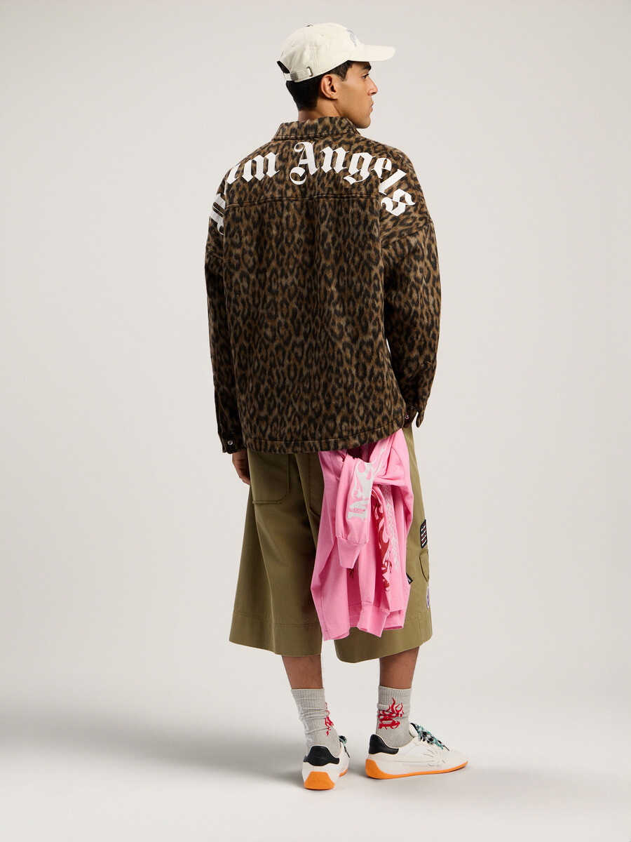camisa clásica con logo animalier