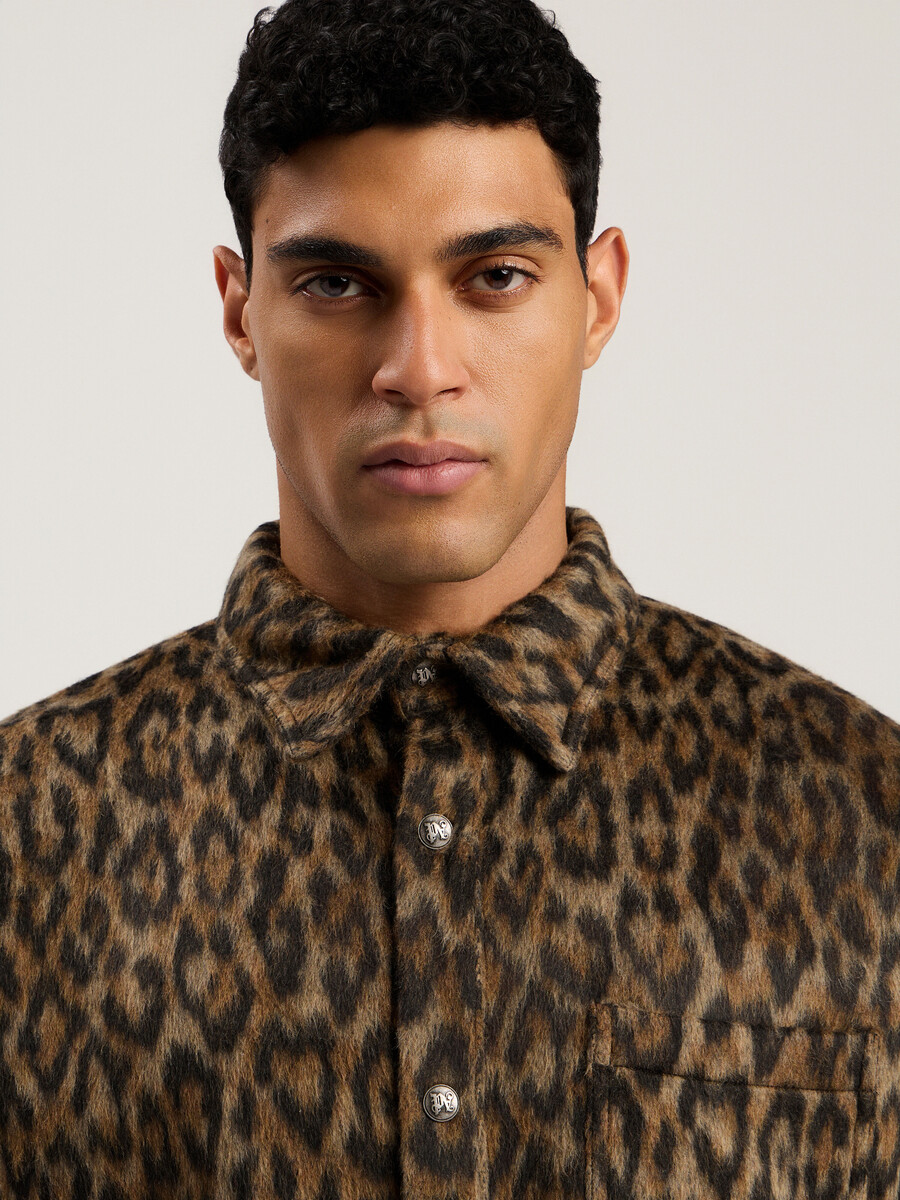 camisa clásica con logo animalier