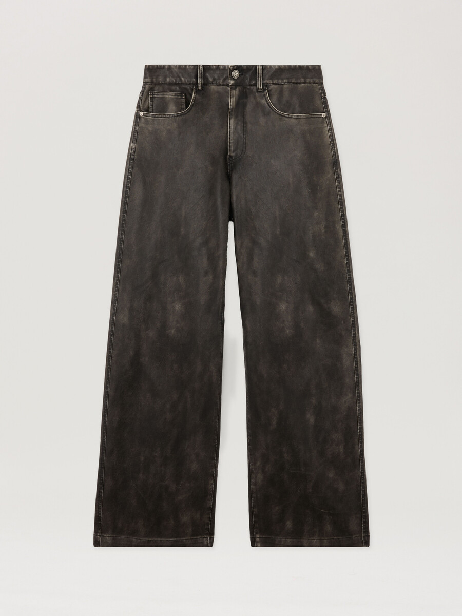 pantalones recubiertos con logotipo curvo