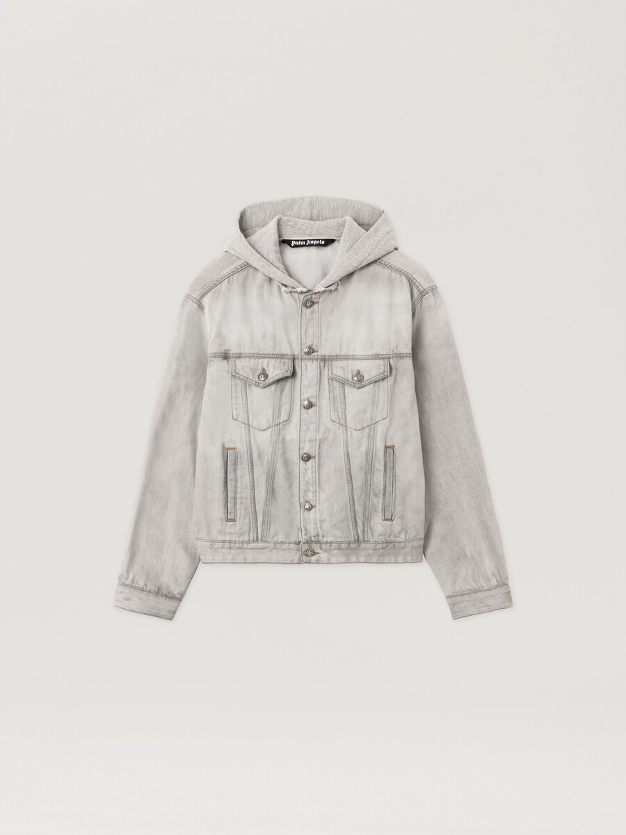 chaqueta vaquera con logo curvo