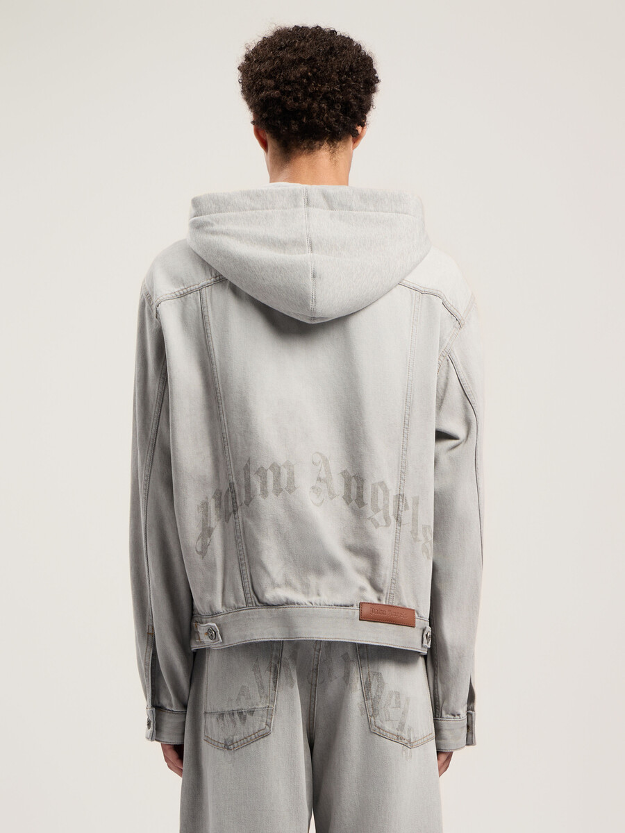 chaqueta vaquera con logo curvo
