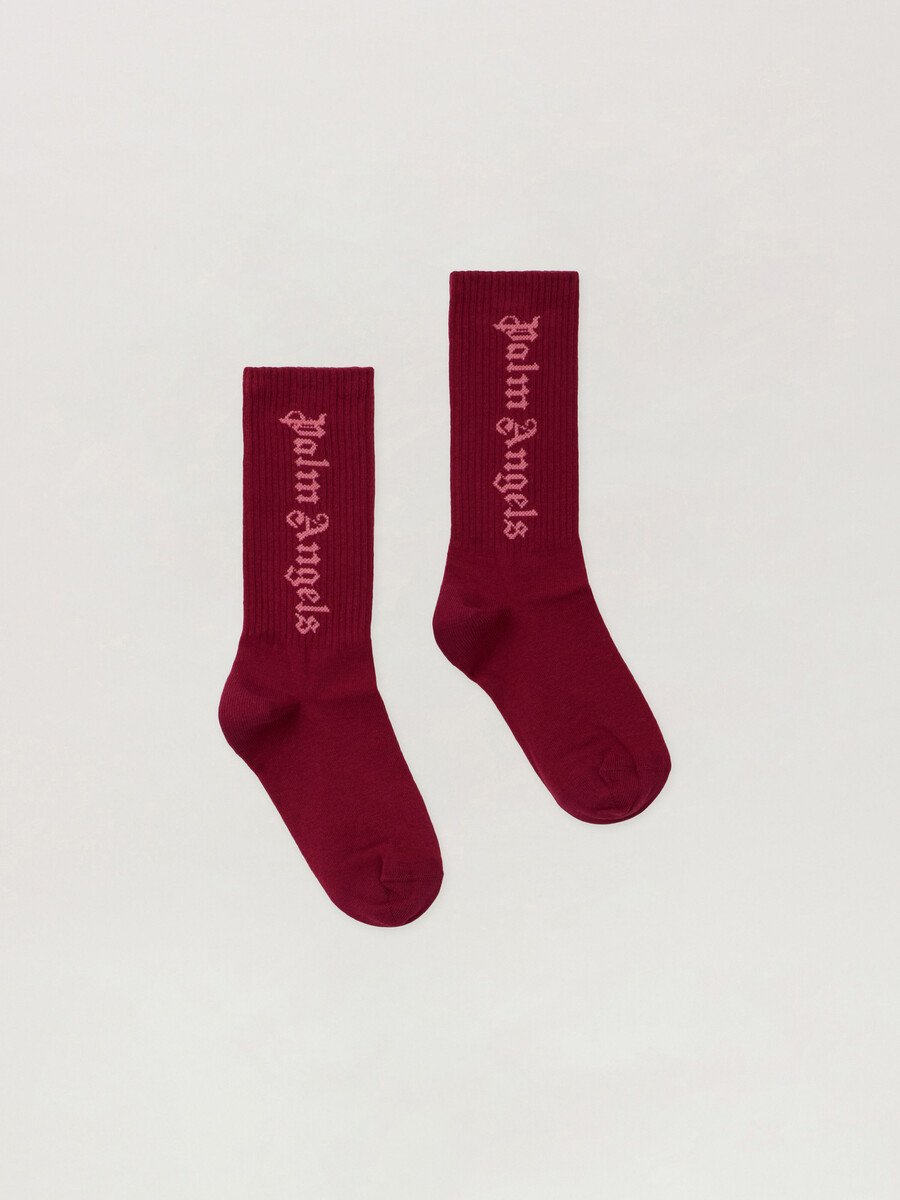 calcetines altos con logotipo bordado