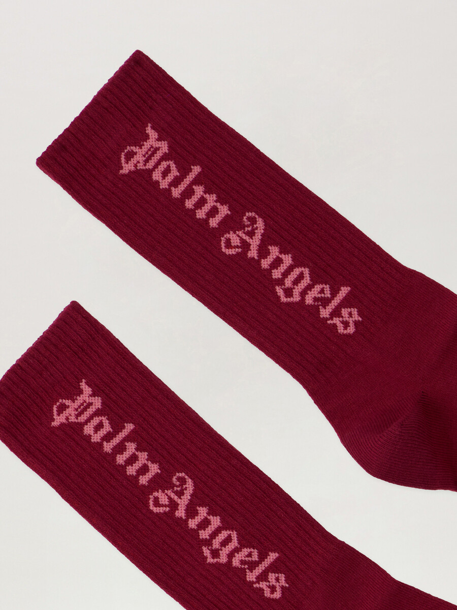 calcetines altos con logotipo bordado