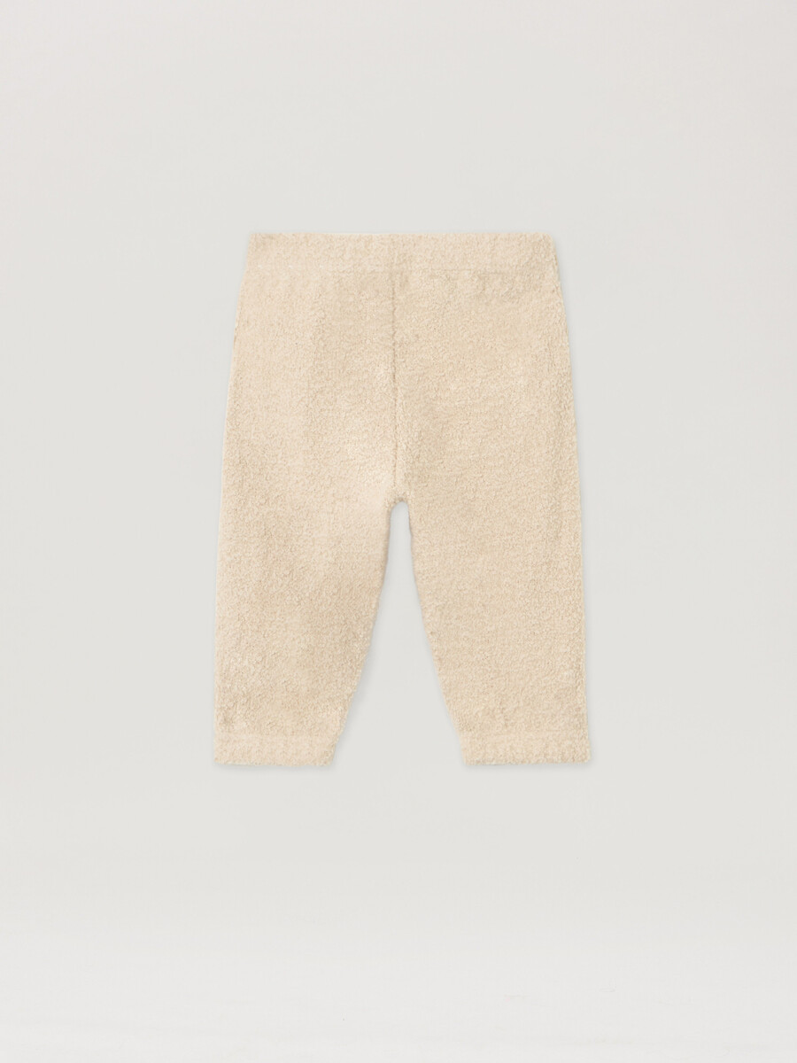 pantalones deportivos con logo de peluche