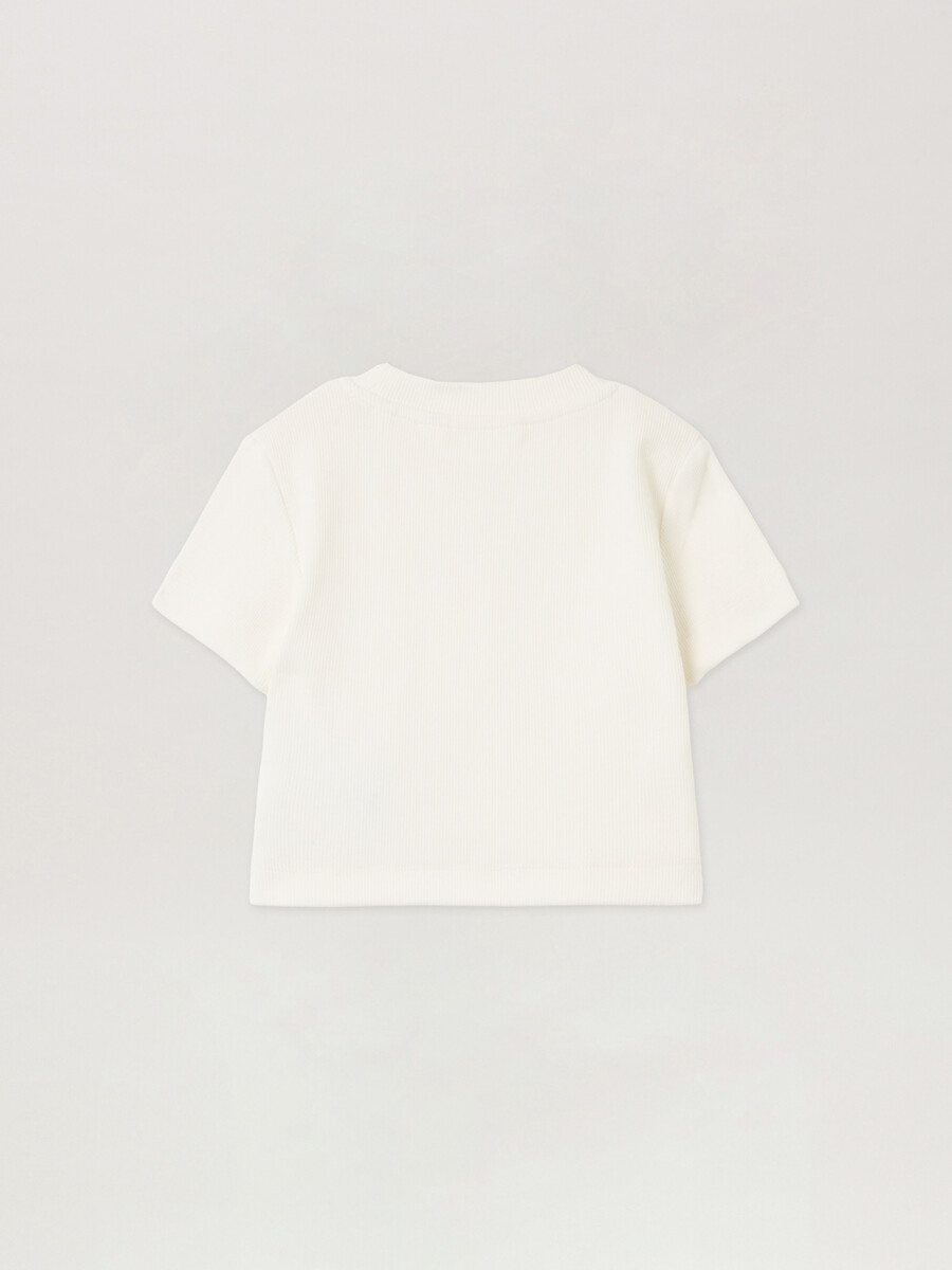camiseta de bebé acanalada con logotipo