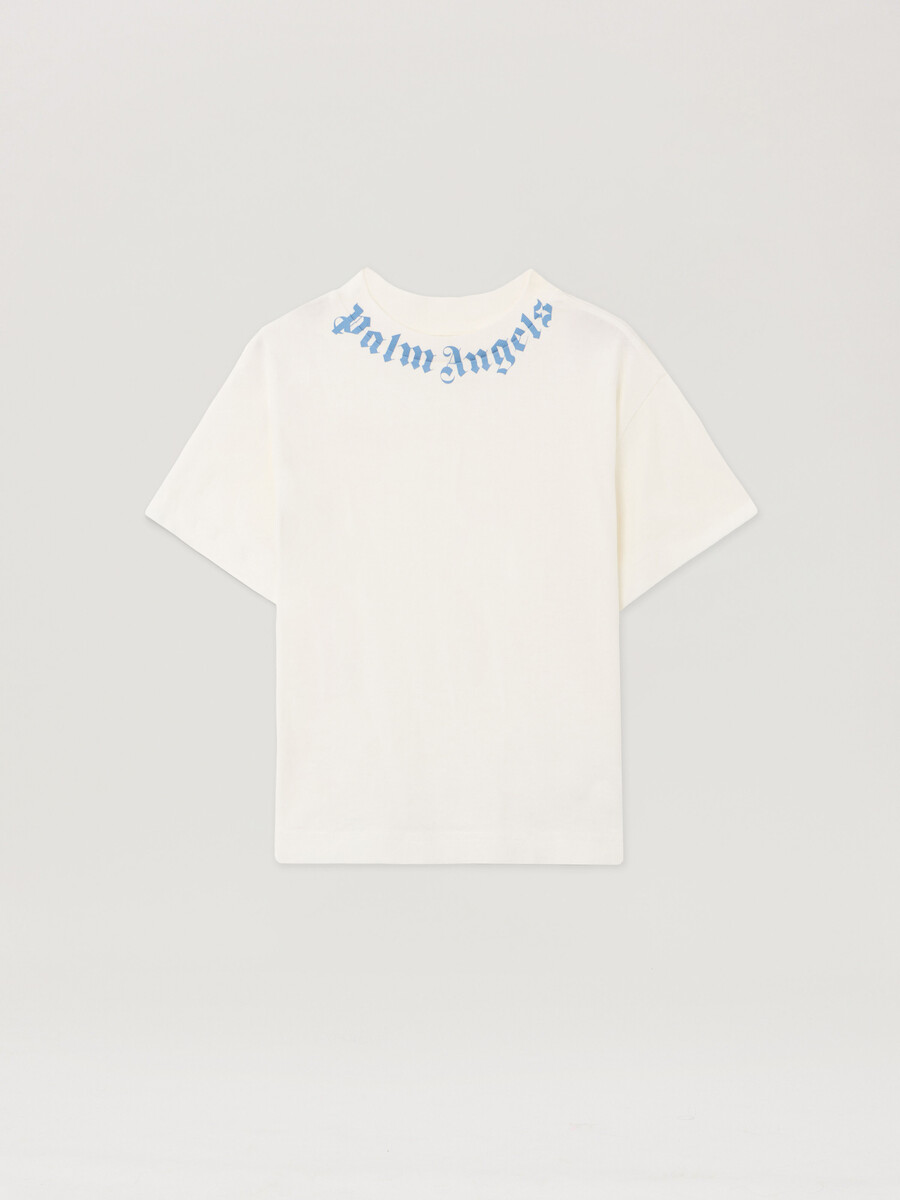 camiseta regular con logotipo en el cuello