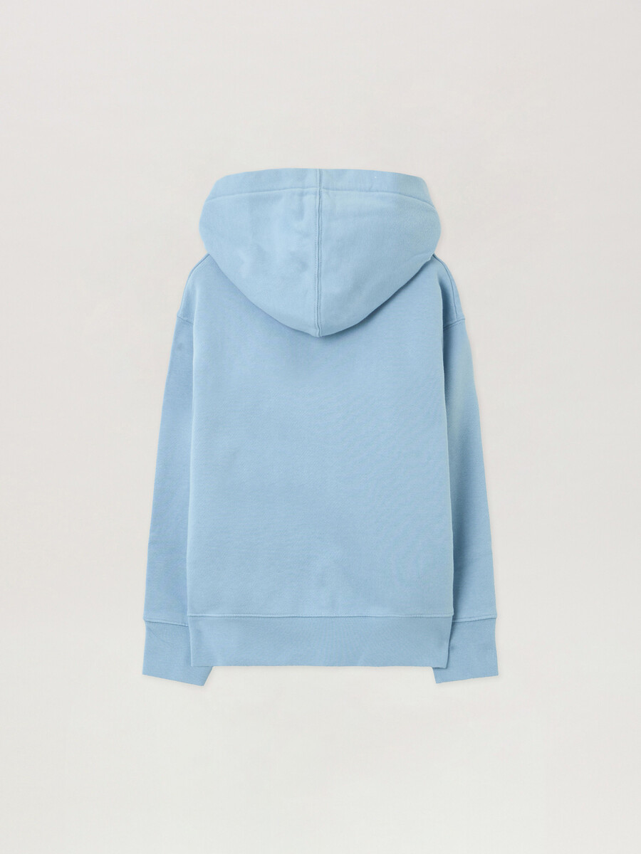 sudadera con capucha y logotipo en el cuello