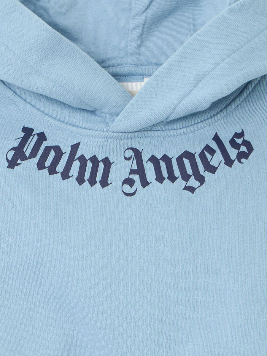 sudadera con capucha y logotipo en el cuello