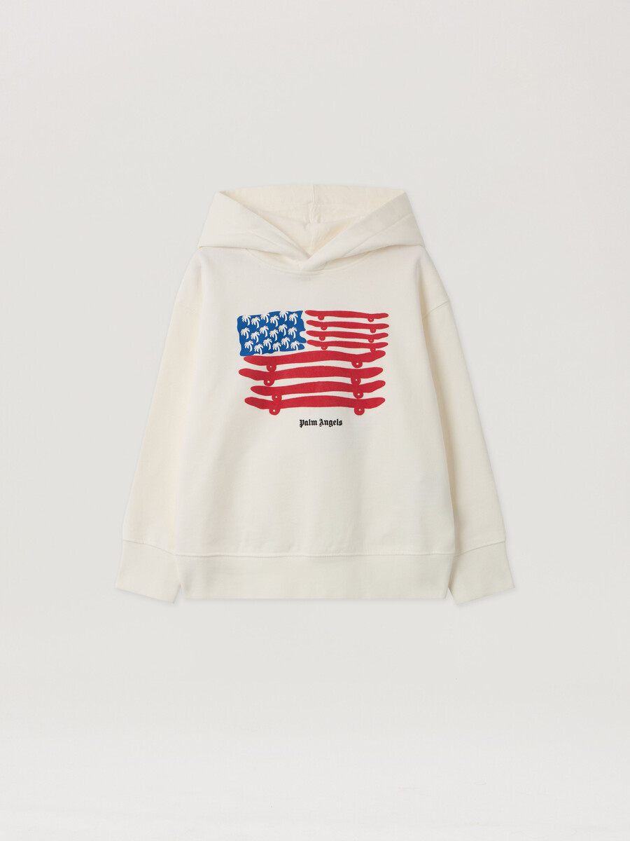 sudadera con capucha con gráfico de bandera