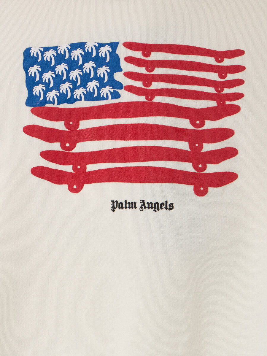 sudadera con capucha con gráfico de bandera