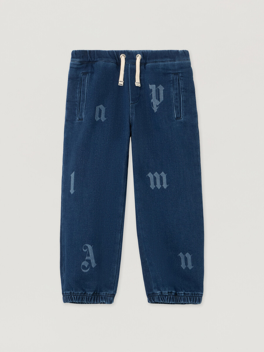 pantalón deportivo lavado con letras