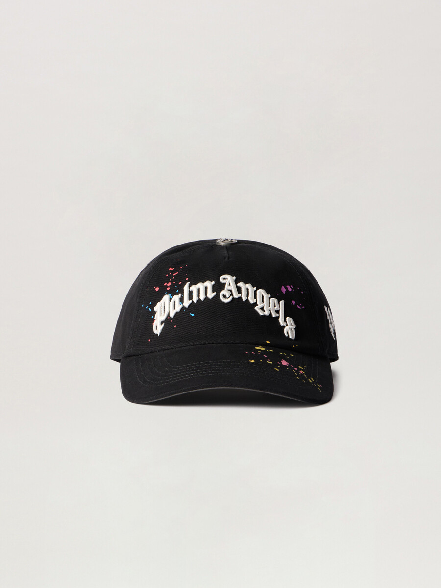 gorra con logotipo curvo pintado
